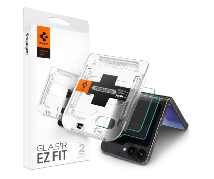 Szkło i folia ochronna SPIGEN Glas.Tr ”Ez Fit” 2-Pack do Samsung Galaxy Z Flip6 Clear AGL07972
